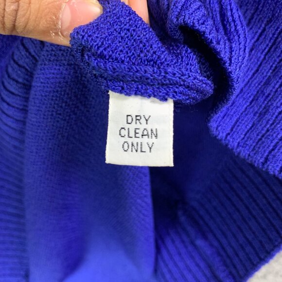 NWT Vintage St. John Separates $399 Striped Sweater Chest Logo padded shoulder - Picture 9 of 10